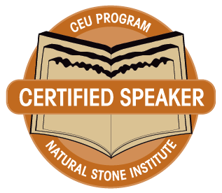 Natural Stone Institute - Certified Speaker